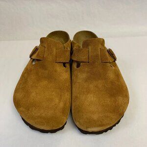 Birkenstock New w/o Box Boston Mink Suede Leather Soft Footbed Narrow